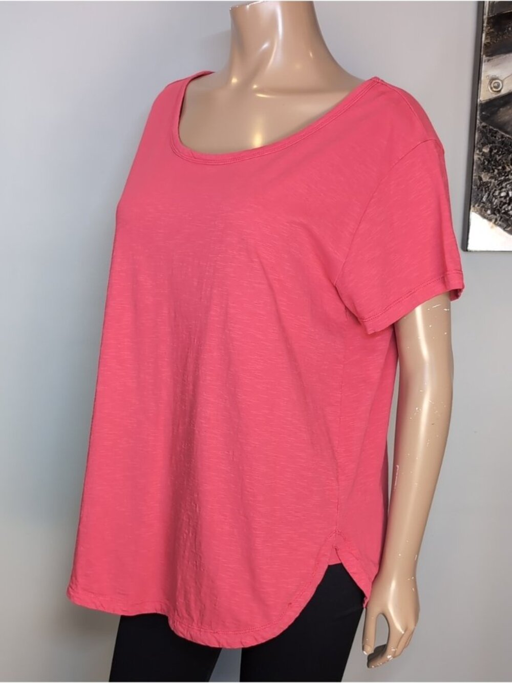 Orientique Naturally Australian Organic Cotton Short Sleeve Tee Coral Pink Large - Picture 3 of 10